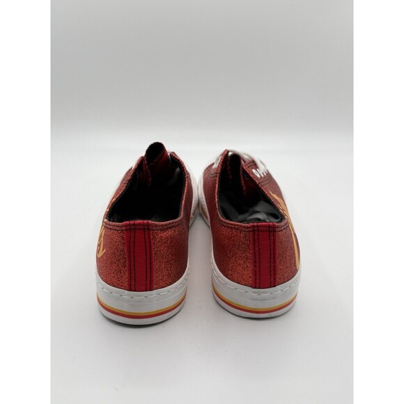 FOCO Kansas City Chiefs NFL Womens Color Glitter Red Canvas Shoes - 10‎ NEW - Picture 4 of 6